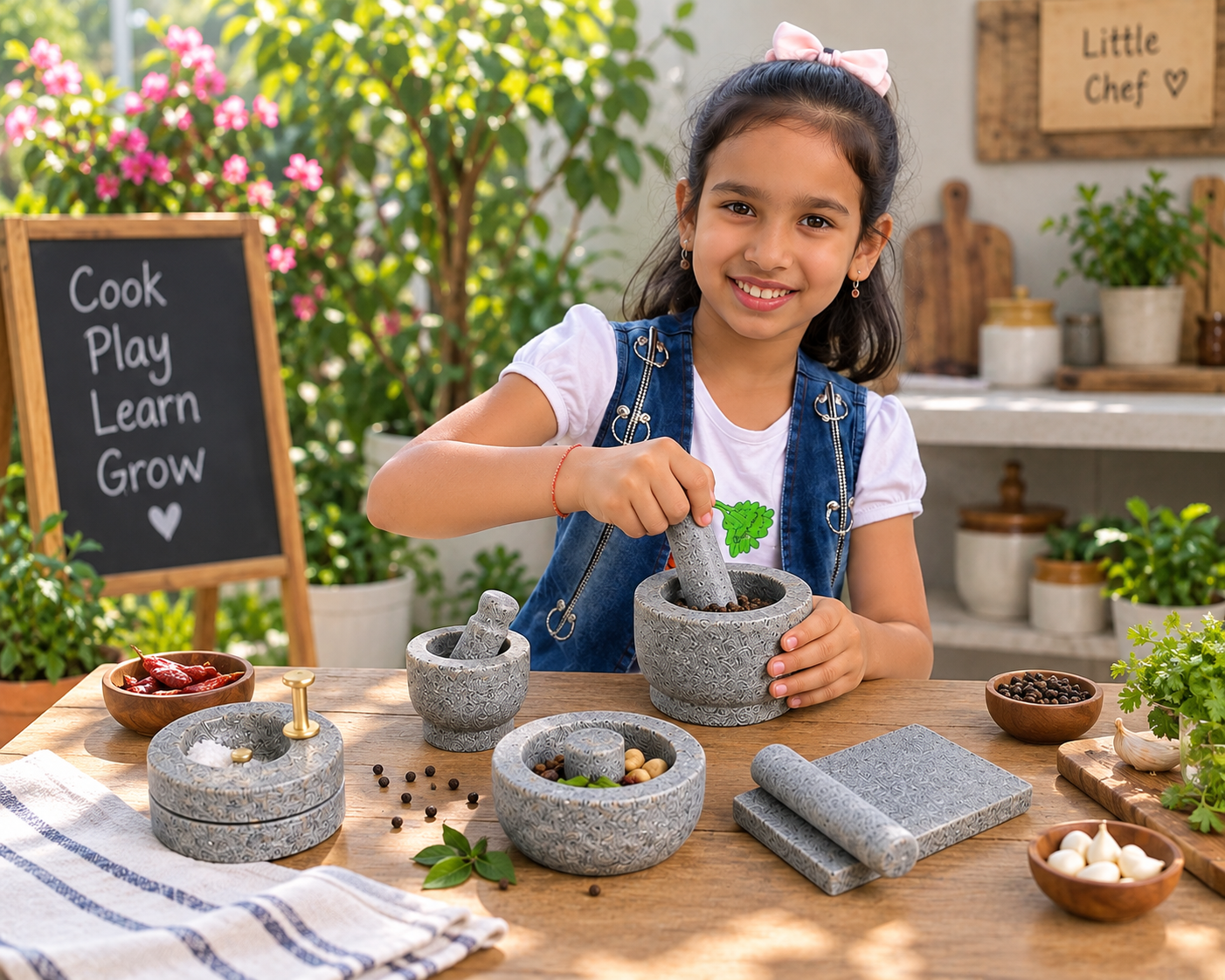 Stone Miniature Kitchen Set